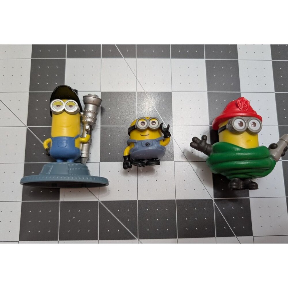 Minions Dave Kevin Disney Pixar McDonalds‎ various lot of 3 pvc plastic figures